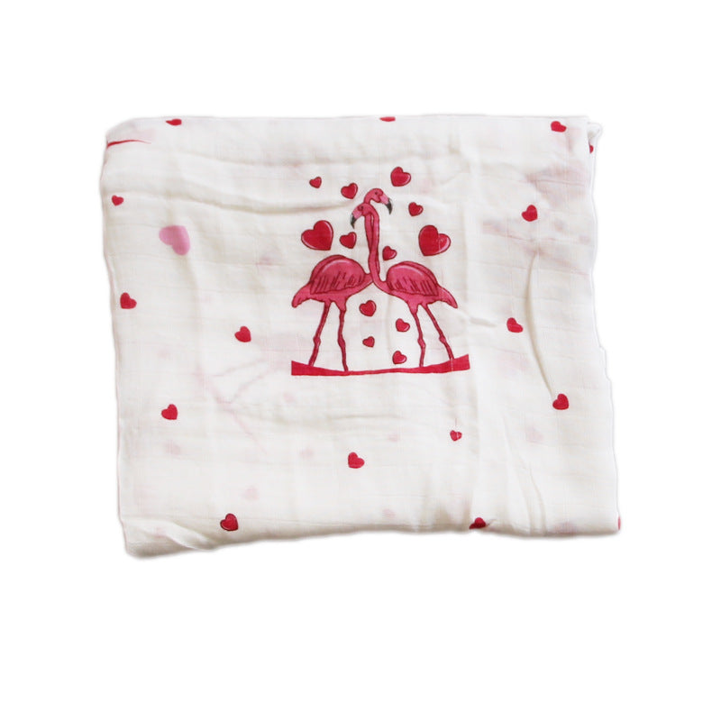 Organic Cotton Dinosaur Print Muslin Swaddle Bowlift