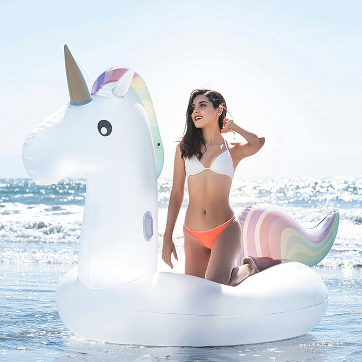 Ladies inflatable unicorn swimming pool float