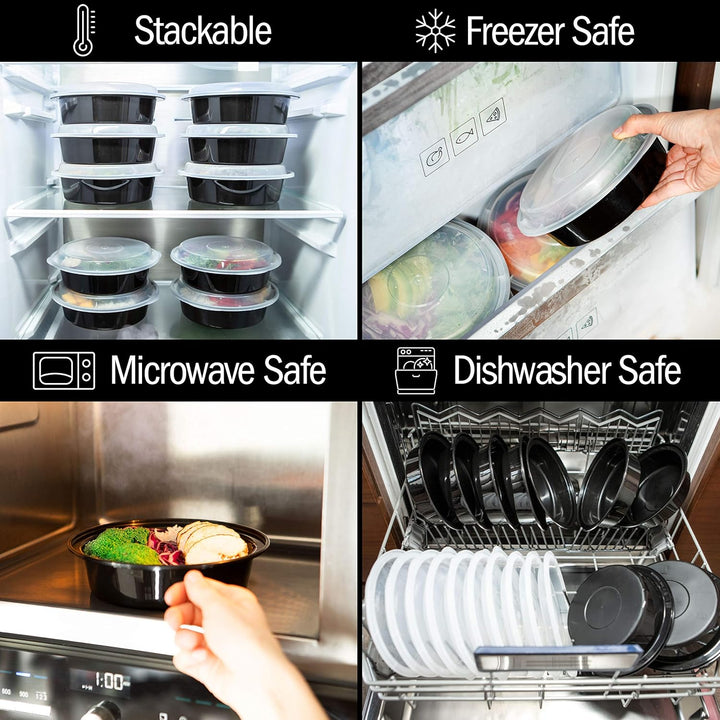 MealPrepPro – Duurzame Ronde Plastic Opslagdozen Bowlift