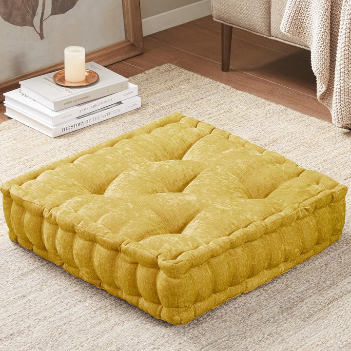 ZenComfort - Luxe Chenille Meditatiekussen voor de Vloer Bowlift
