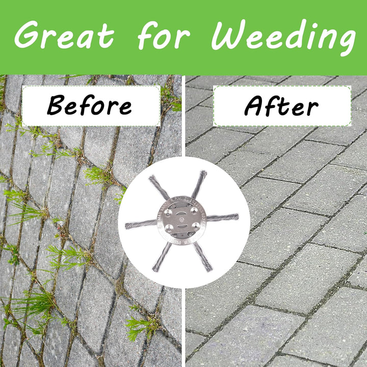BowLift | 6" Twisted Wire Weed Brush – Steel Trimmer Head for 5 mm Shaft Electric Grass Cutters