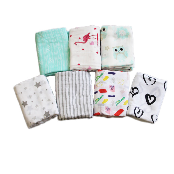 Organic Cotton Dinosaur Print Muslin Swaddle Bowlift