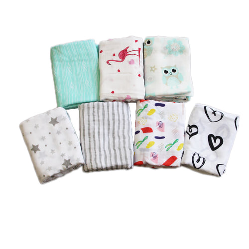 Organic Cotton Dinosaur Print Muslin Swaddle Bowlift