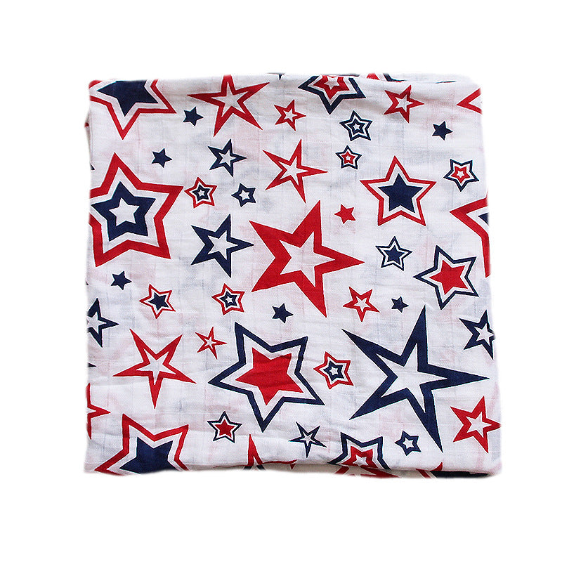 Organic Cotton Dinosaur Print Muslin Swaddle Bowlift