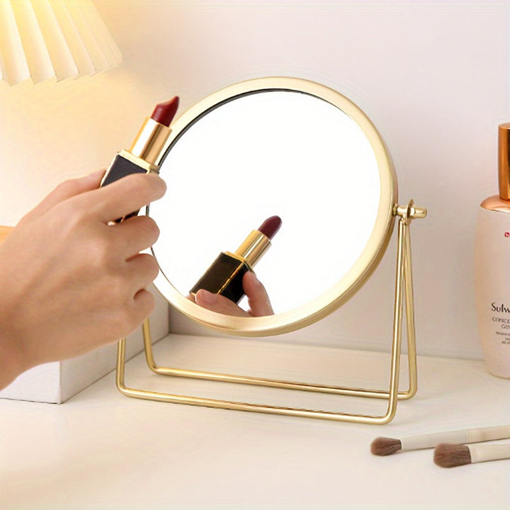 VintageGlow – Adjustable Makeup Mirror with Iron Frame Bowlift