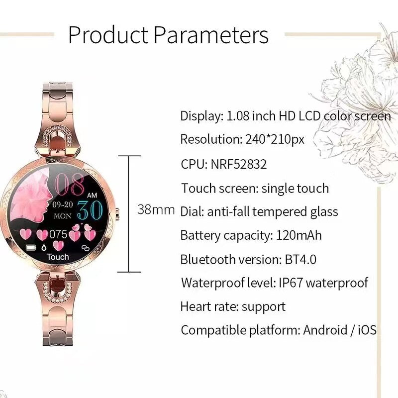 BowLift | AquaFit Women’s Waterproof Fitness Smartwatch