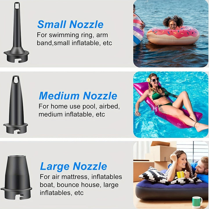 BowLift | Electric Air Pump AirTrek Mini | USB Rechargeable & Cordless | Compact & Sturdy | For Air Mattresses & Outdoor