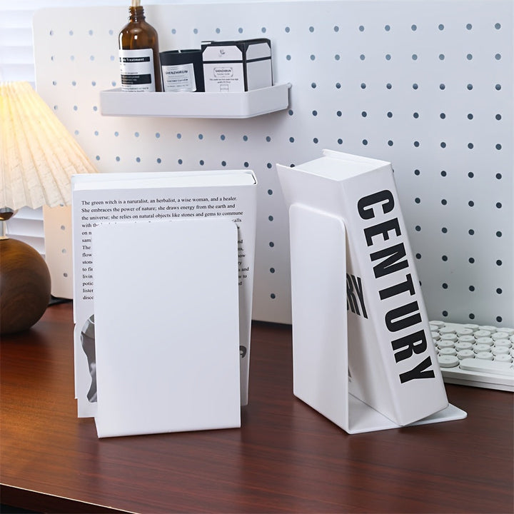 ClearStand - Elegant Transparent Bookends Set of 2 Bowlift
