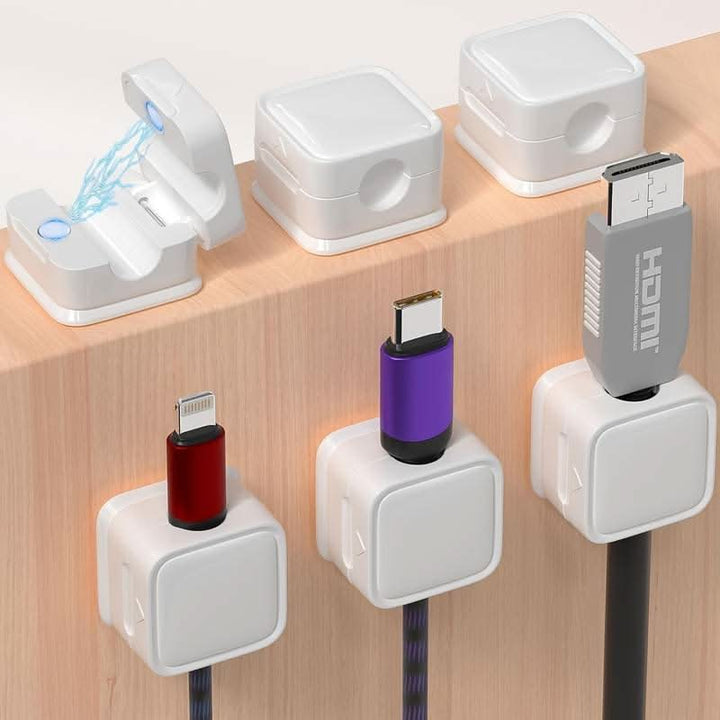 BowLift | Magnetic Cable Organizer Clip for Desk & Office