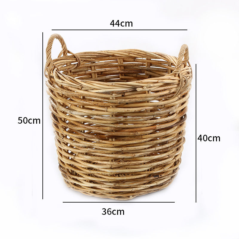 Natural Woven Storage Basket Bowlift
