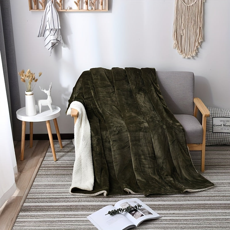 LuxeFlannel – Double-sided Sherpa Blanket for Ultimate Comfort Bowlift