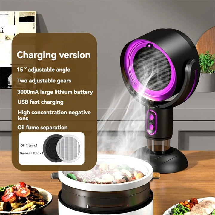 BowLift | SmokeAway Venti – Portable Air Purifier Fan with Ion Technology and USB Charger