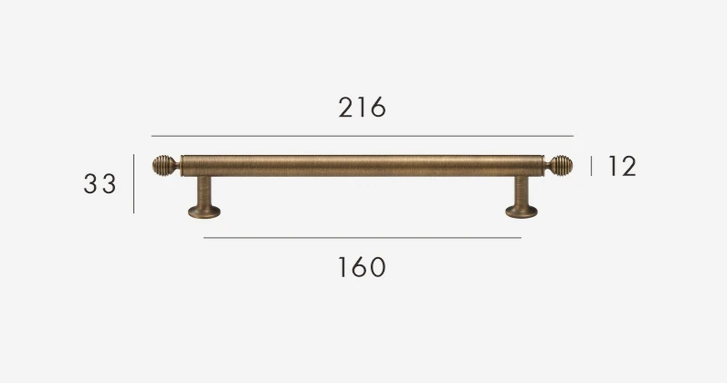 BrassElegance Solid Brass Antique T-Griff Bowlift
