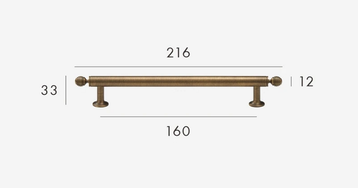 BrassElegance Solid Brass Antique T-Griff Bowlift