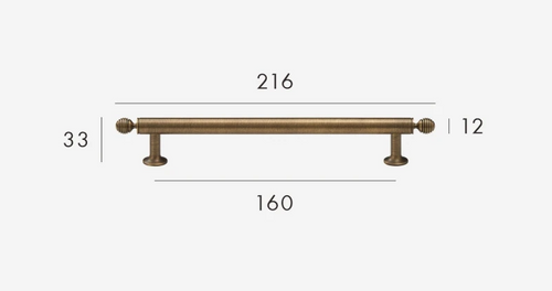BrassElegance Solid Brass Antique T-Griff Bowlift