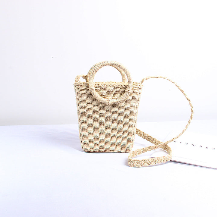 Handmade wicker bag with round handles Bowlift