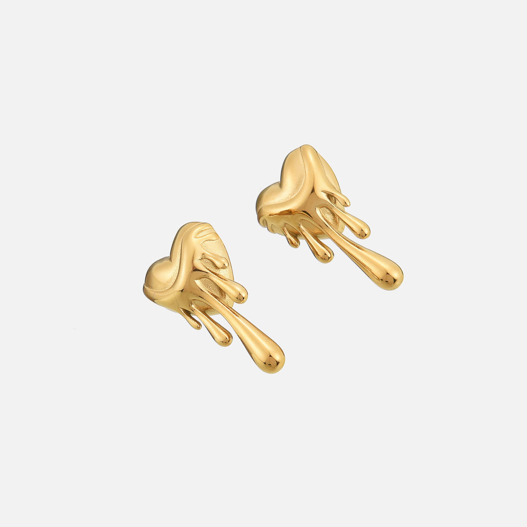 BowLift | Meltdown Earrings in Gold or Silver – Hypoallergenic & Unique Design