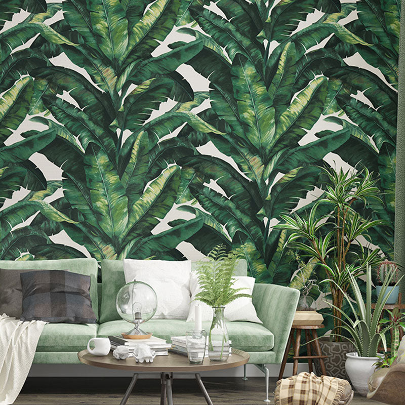 BowLift | Tropical Banana Leaf Wall Covering for Accent Wall Contemporary Wallpaper, 33'
