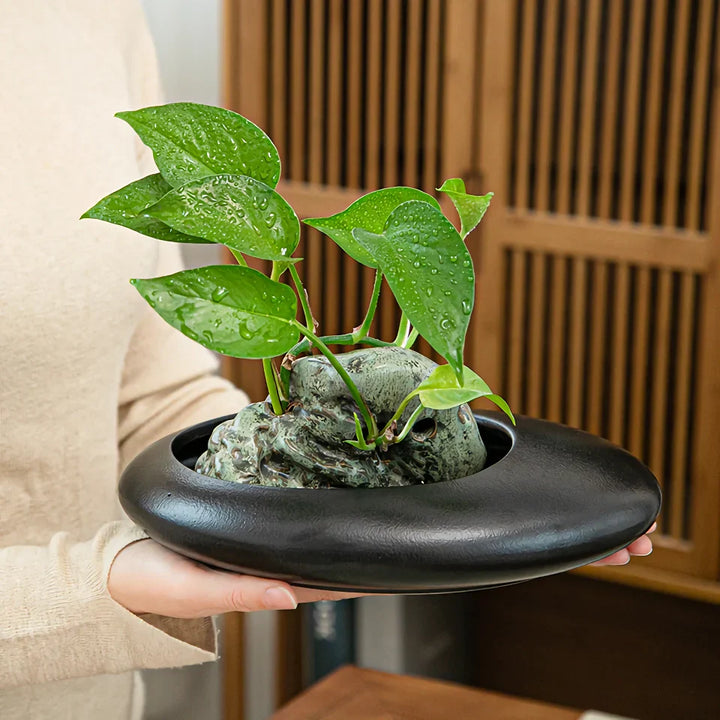 BowLift | Large-caliber Ceramic Flowerpot for Office and Balcony
