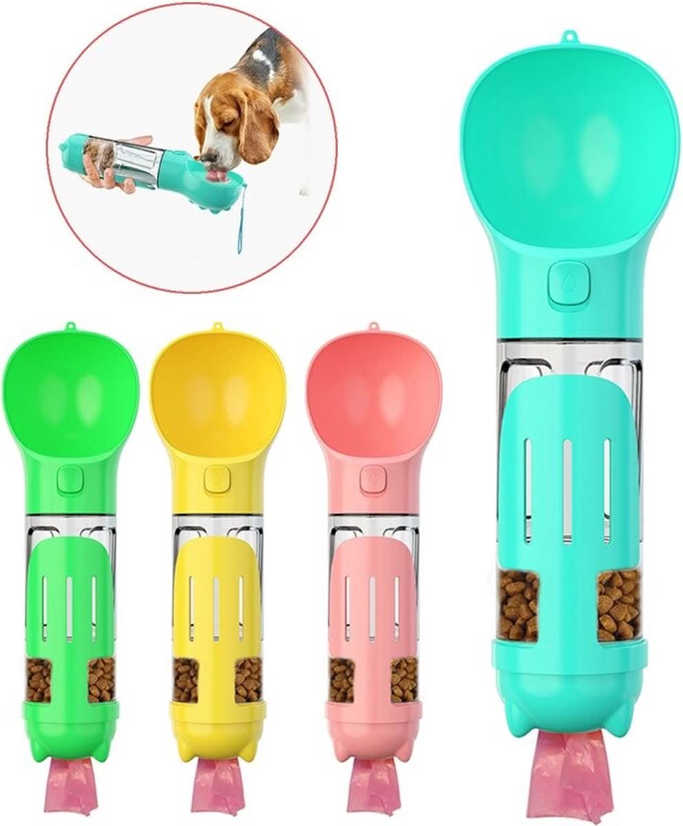 BowLift | Snackbuddy Pro – 2-in-1 Water & Food Bottle with Poop Bag Holder