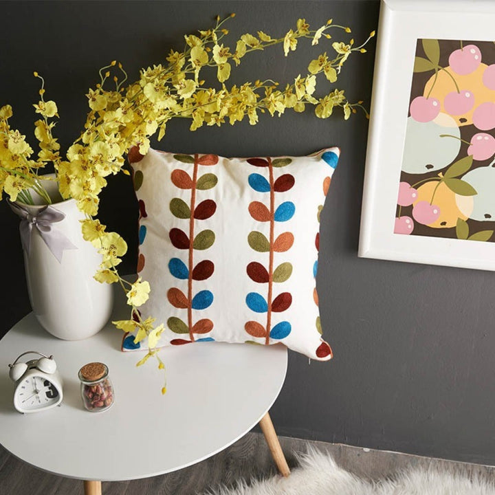 BowLift | Fleur Classic Embroidery Square Sofa Cushion Cover