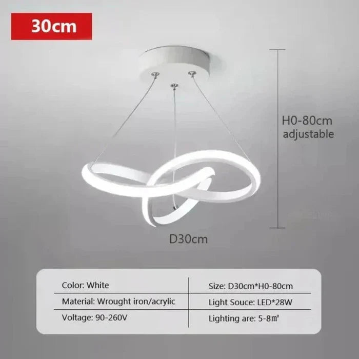 BowLift | Modern LED Ceiling Lamp - WaveGlow