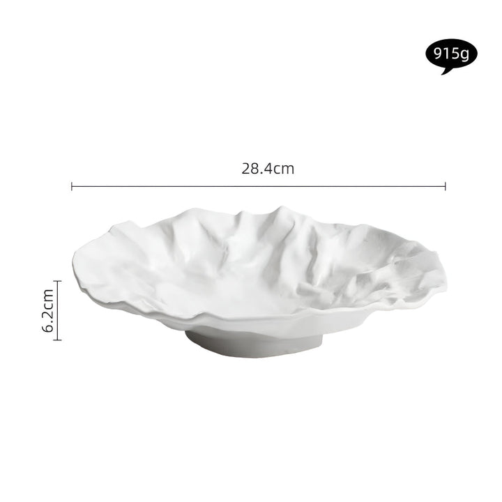 BowLift | Artisan Wrinkled Paper Ceramic Plate