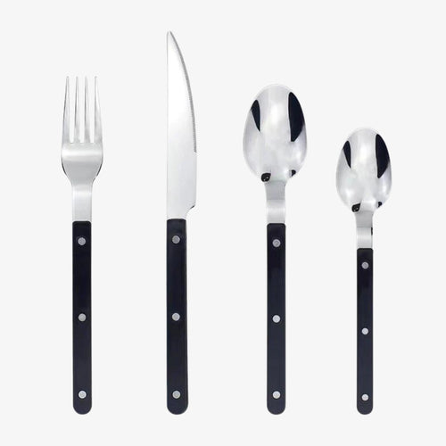 BowLift | 24-Piece Stainless Steel Cutlery Set with Engraved Design - BistroLine
