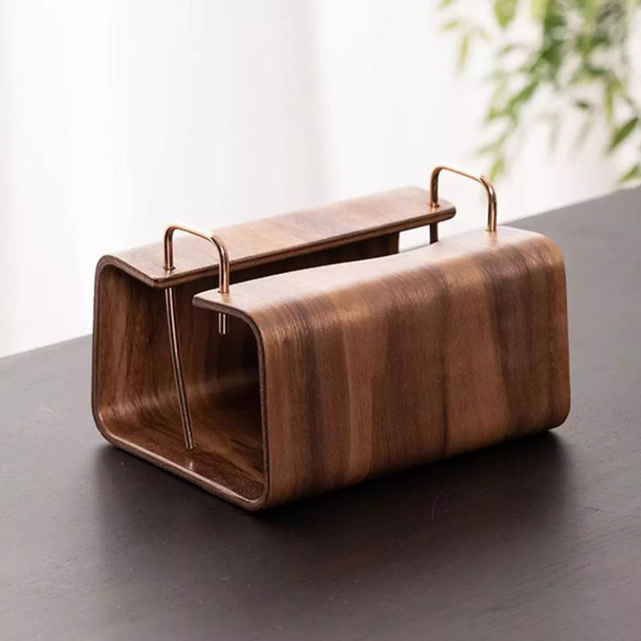BowLift | Wooden Brass Tissue Holder