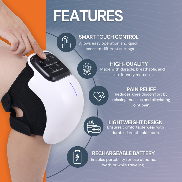 BowLift | Knee Massager with Red Light Therapy for Pain Relief and Muscle Recovery