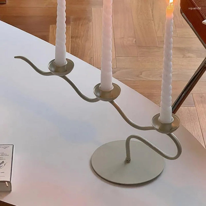 BowLift | Tri Iron Twisted Candle Holder