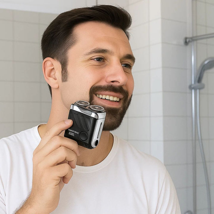 SmoothEdge | Rotary Electric Shaver – Dual-Ring Blades – Water-Resistant – Men's Grooming Bowlift