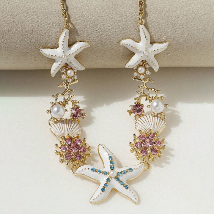 BowLift | Shell Starfish Pearl Necklace