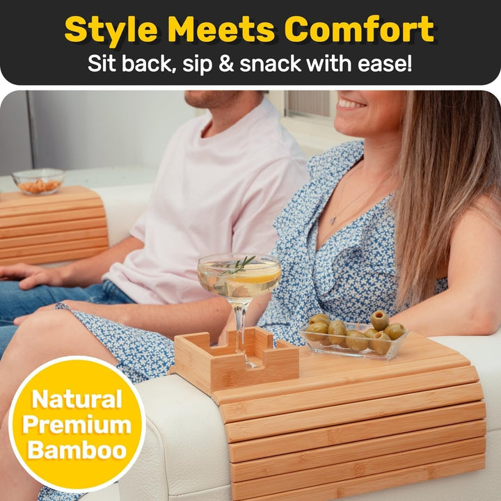 BowLift | BambooSip – Elegant Couch Cup Holder