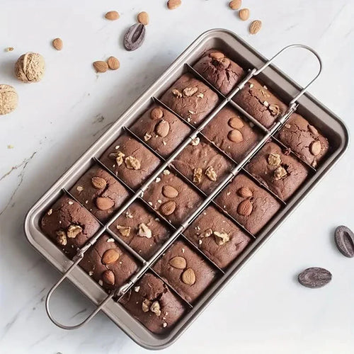 BowLift | Non-Stick Brownie Pan with 18 Dividers Aluminum Bakeware
