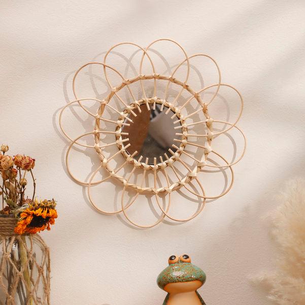 BowLift | Handmade Rattan Decorative Wall Mirror