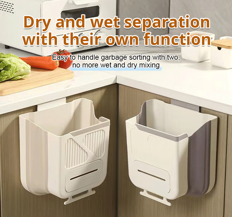 Folding Hanging Kitchen Waste Trash Can