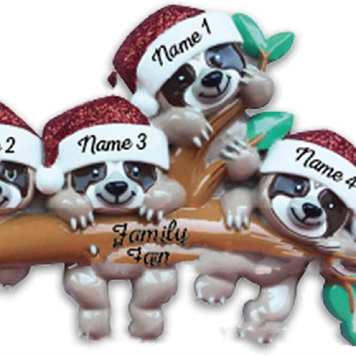 BowLift | Acrylic Personalized Family Christmas Ornament w.Koala Bears; One for each family member