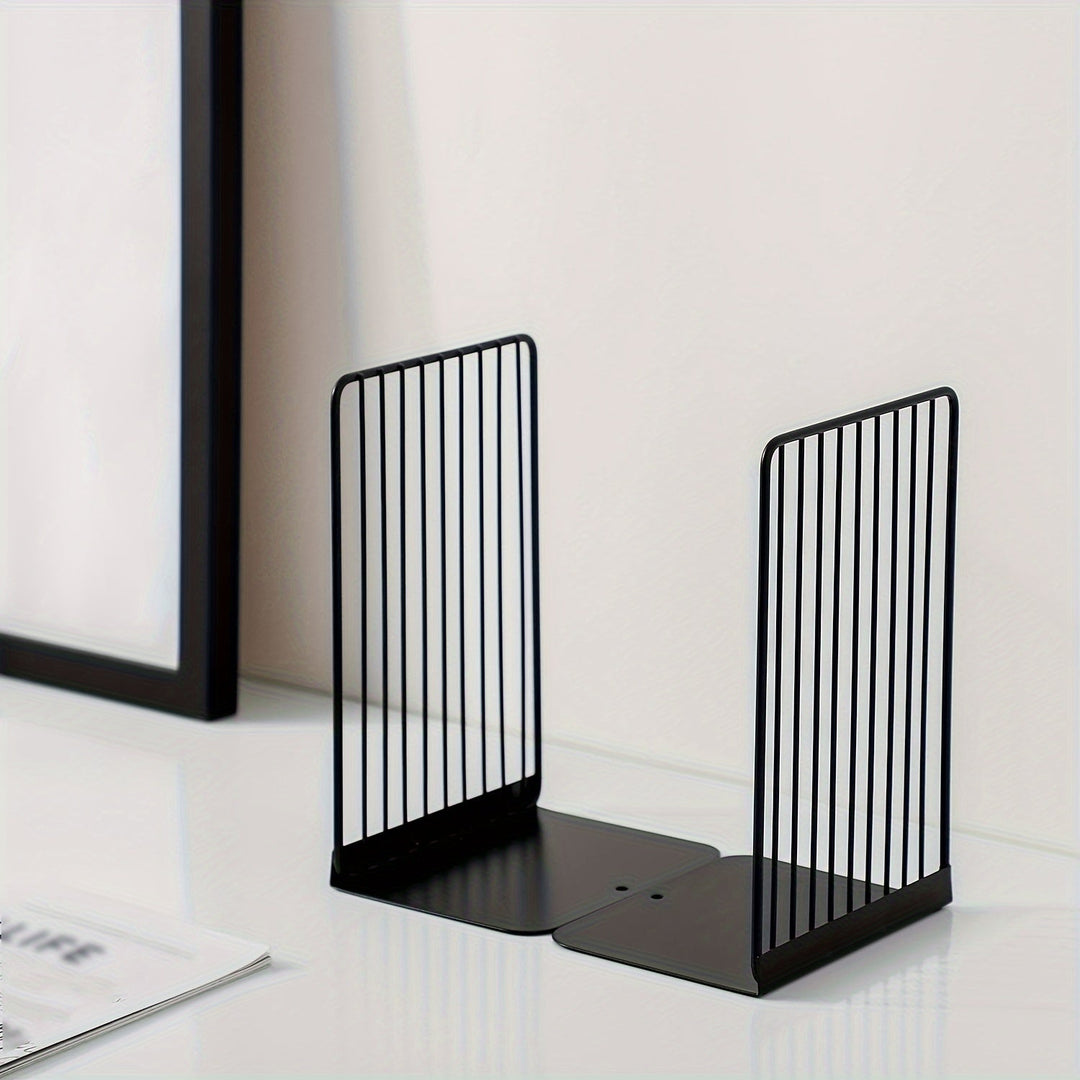 IronHold - Elegant Bookends for Perfect Organization Bowlift