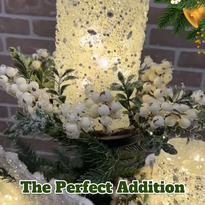 BowLift | Christmas Tree Topper Shelf | Triple-Layer Ornament & Candle Display Stand | 36-Inch Iron