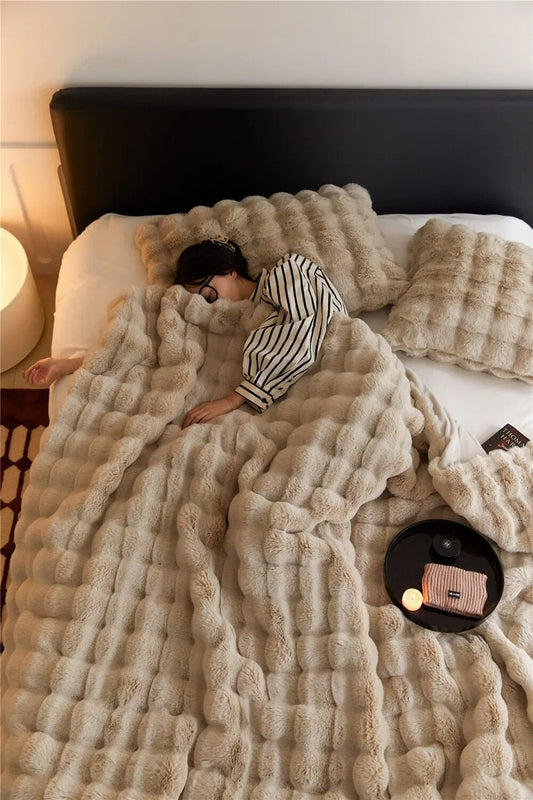 BowLift | SnuggleSoft Plush Blanket | Reversible | Year-round Warmth | Fleece