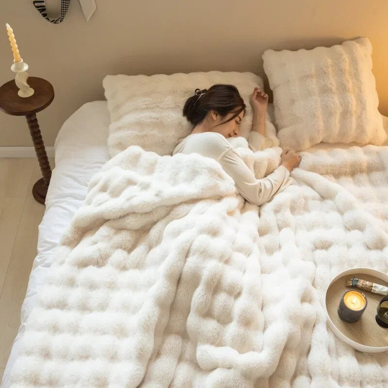 BowLift | SnuggleSoft Plush Blanket | Reversible | Year-round Warmth | Fleece