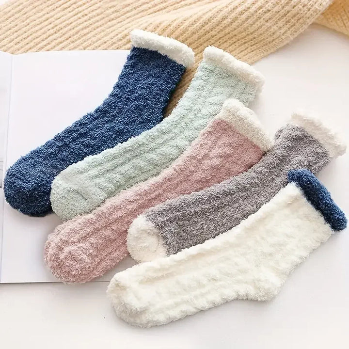 BowLift | Winter Socks FrostStep | With Fleece Lining | 5-Pack | Solid Color | Size EU 34–40