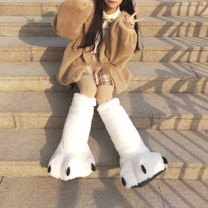 BowLift | Bear Claw Winter Furry Slippers