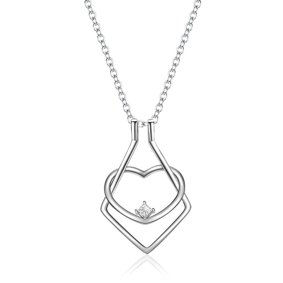 Amelina Heart-Necklace with Ring Holder – Elegance in Full Bloom Bowlift