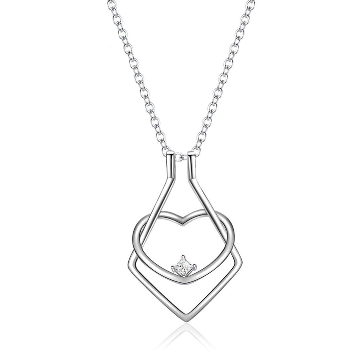 Amelina Heart-Necklace with Ring Holder – Elegance in Full Bloom Bowlift