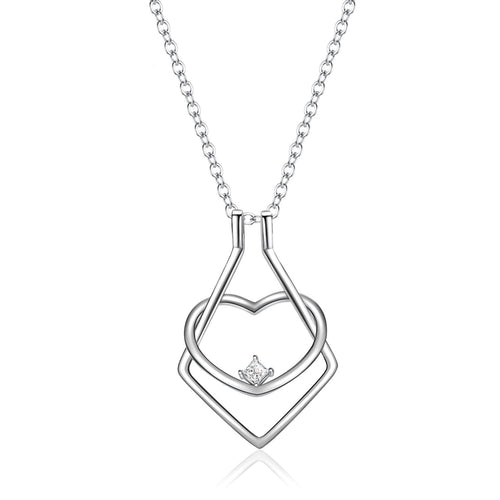 Amelina Heart-Necklace with Ring Holder – Elegance in Full Bloom Bowlift