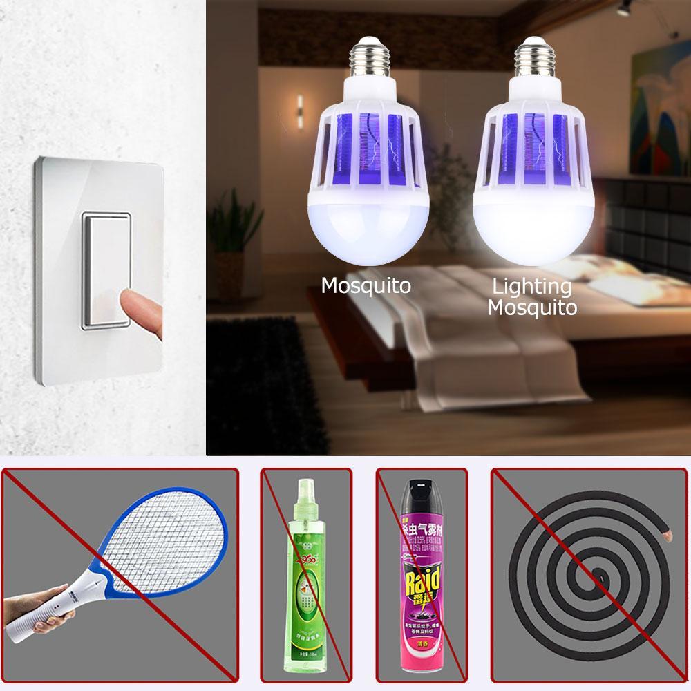 BowLift | IcoolGadgets AC175~220V LED Mosquito Killer Bulb E27/B22 LED Bulb For Home Lighting Bug Zapper Trap Lamp Insect Anti Mosquito Repeller Light