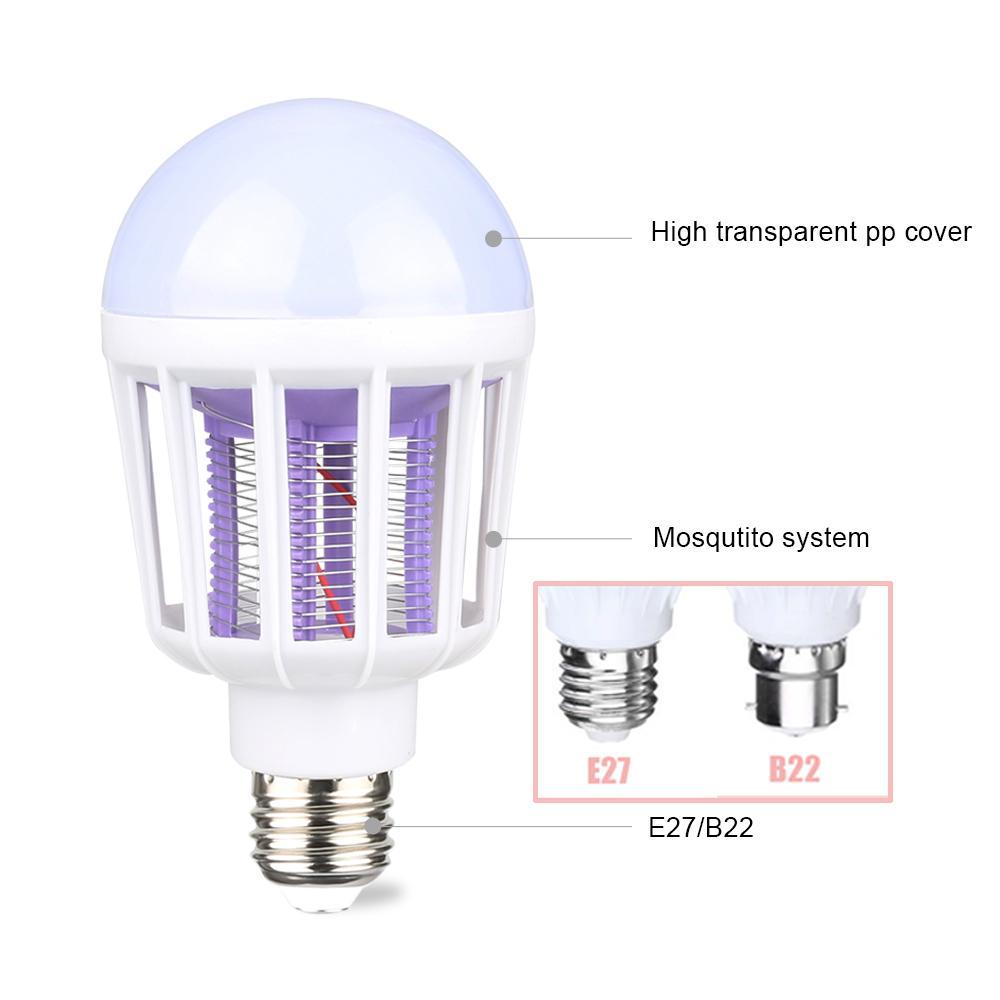 BowLift | IcoolGadgets AC175~220V LED Mosquito Killer Bulb E27/B22 LED Bulb For Home Lighting Bug Zapper Trap Lamp Insect Anti Mosquito Repeller Light