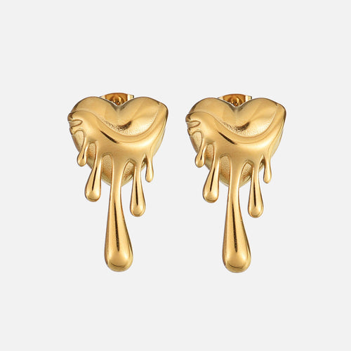BowLift | Meltdown Earrings in Gold or Silver – Hypoallergenic & Unique Design